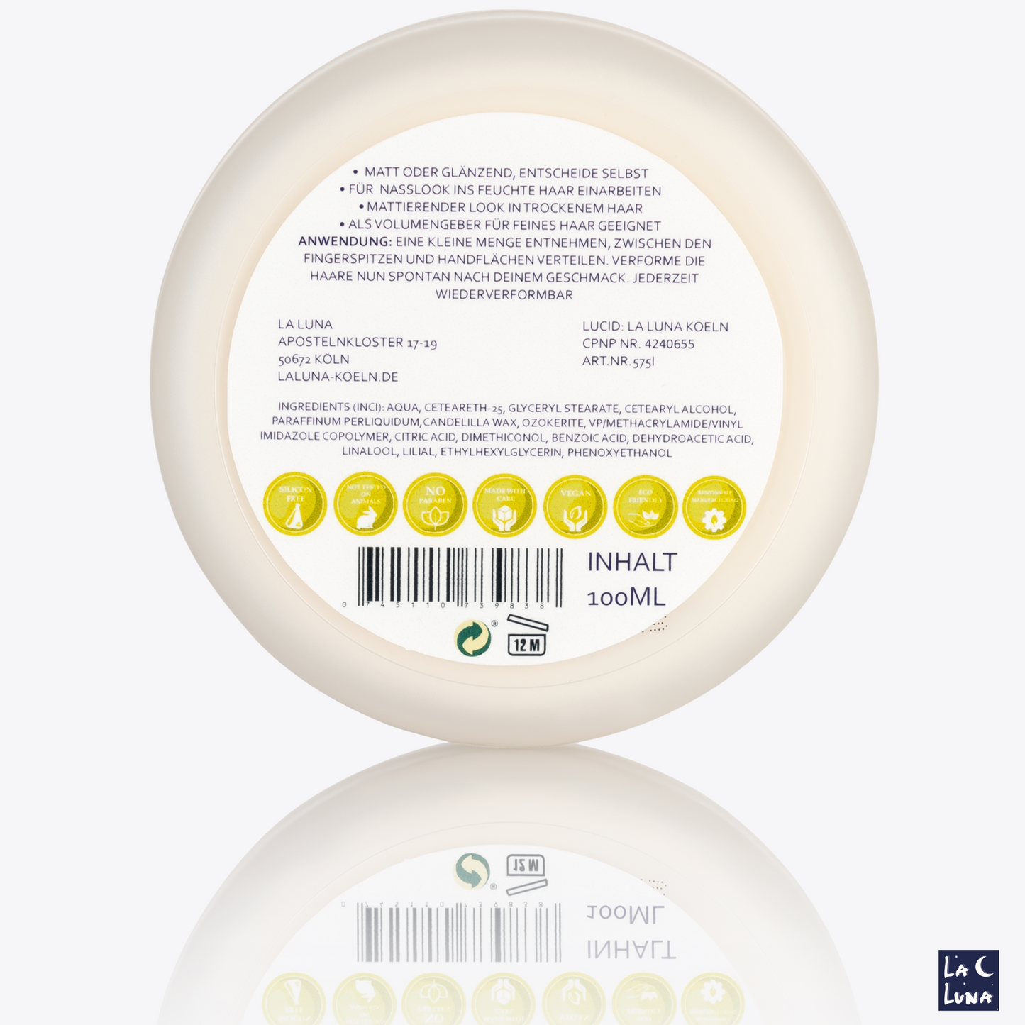 La Luna Kinder-Haarwachs – sanftes Styling für flexiblen Halt mit Bio-Zutaten