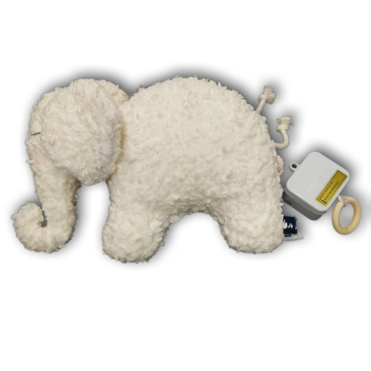 LA LUNA Baby Geschenkset LEO 4tlg. - Elefant + Spieluhr + Köfferchen + Glückwunschkarte
