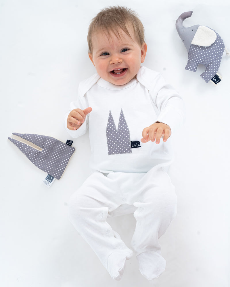 Baby Strampler mit DOM Applikation - Handmade Cologne
